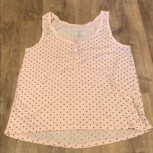 American Eagle Pink Polka Dot Tank Top
